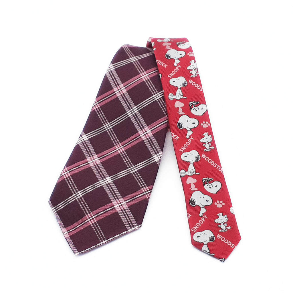 PEANUTS　SNOOPY　スヌーピー　ネクタイ　チェック 【JSN000001】
